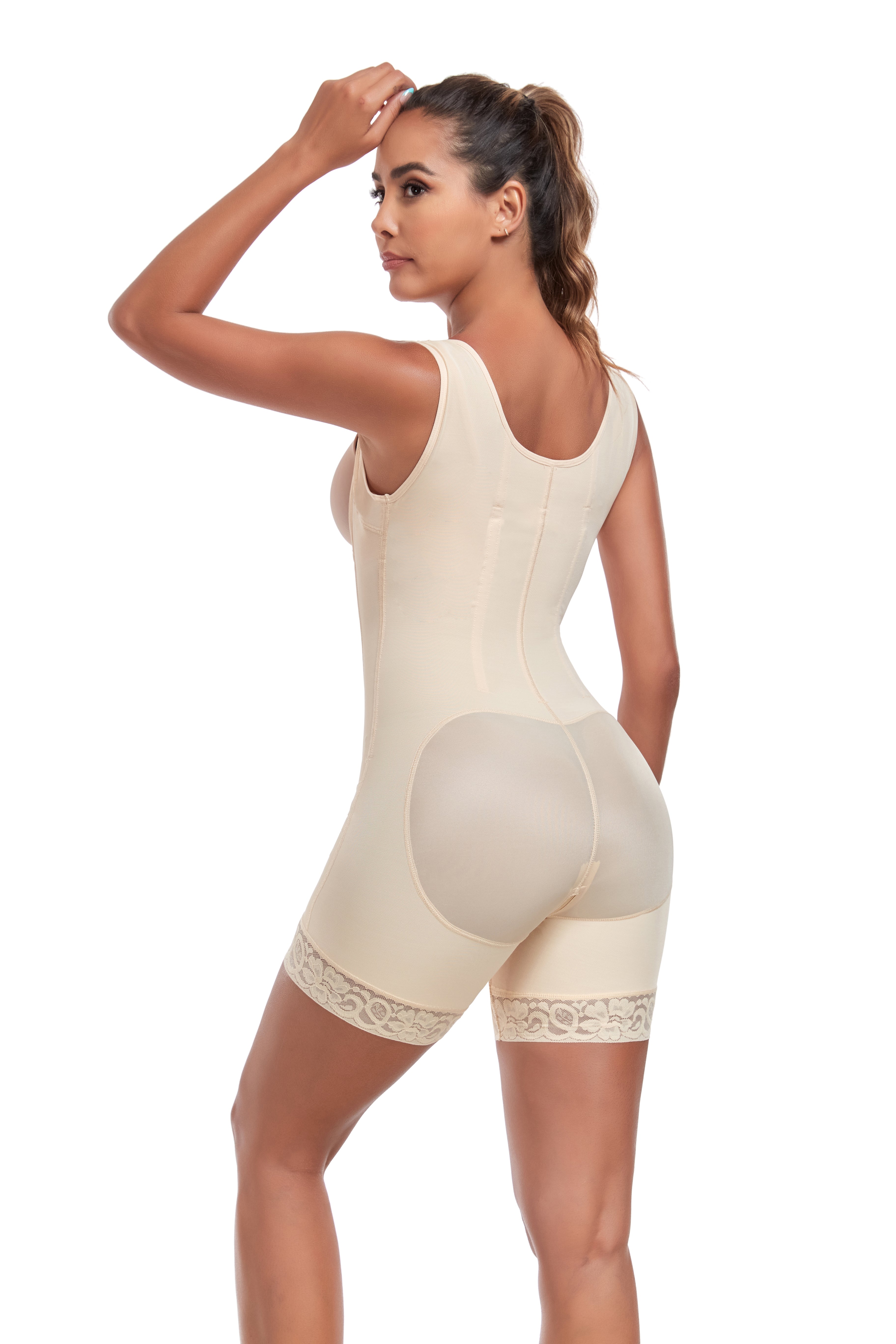 Women's zipper shaping bodysuit | Abdominal and hip tightening shaping with seamless fit design&nbsp