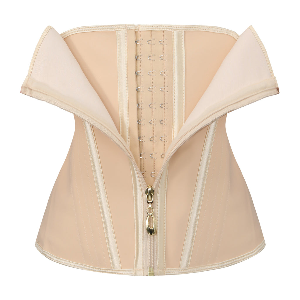 Women's Zip-Up Latex Waist Trainer | Firm Support Tummy Control Shaper